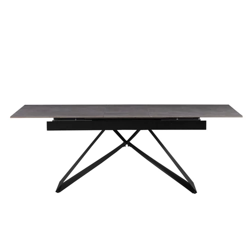 Minimalista design  univerzális használatra.  Beton és fekete étkezőasztal