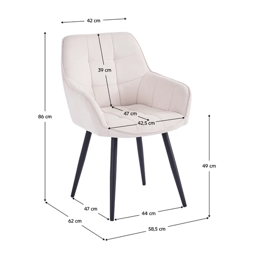 MARKEN bézses design fotel