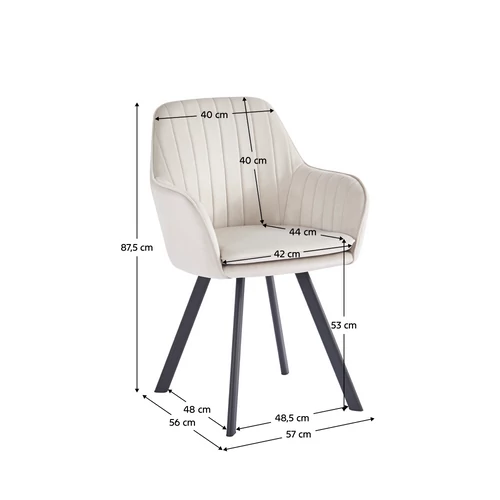 AURIL design fotel bézses szürke velvet szövet