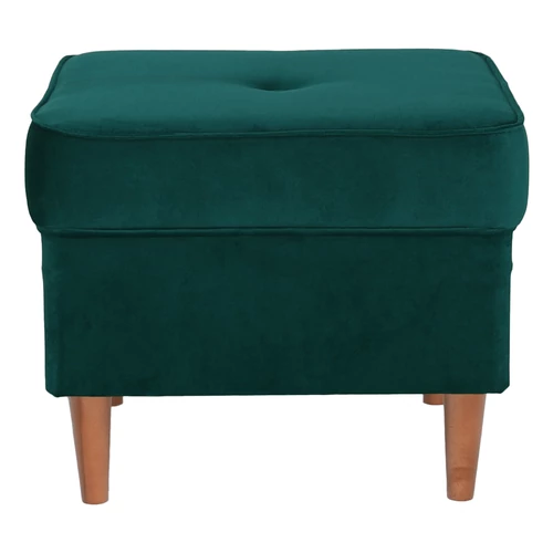 Modern puff  zöld/dió