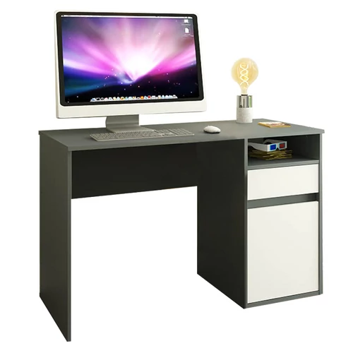BILI NEW grafit/fehér PC asztal
