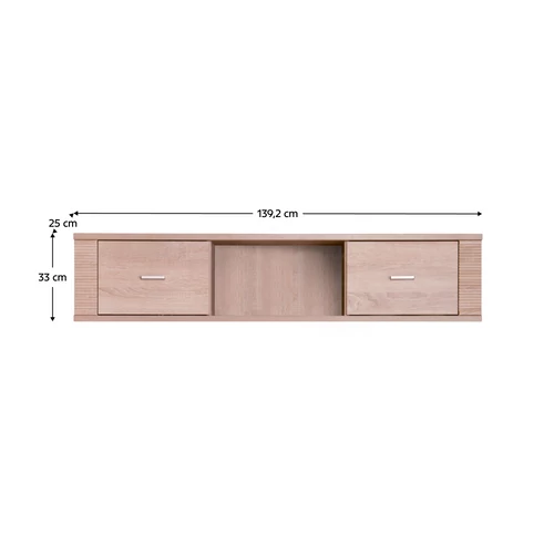 Modern design a nappaliba vagy hálószobába.  Fali szekrény típusa GRAND  sonoma tölgy színben