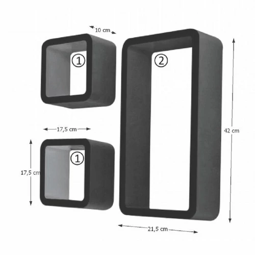 TRIX FY 7493 fekete polcok  3db