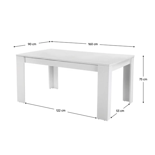 Tomy New étkezőasztal  fehér laminált DTD