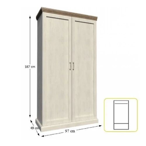 Szép designú szekrény északi sosnával