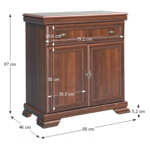 Komód fiók  samoa színben  modern design