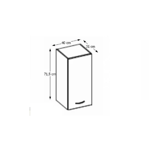 Elegáns bézs színben pompázó magas polcikkal.  PRADO 40 G-72 1F felsőszekrény - modern design