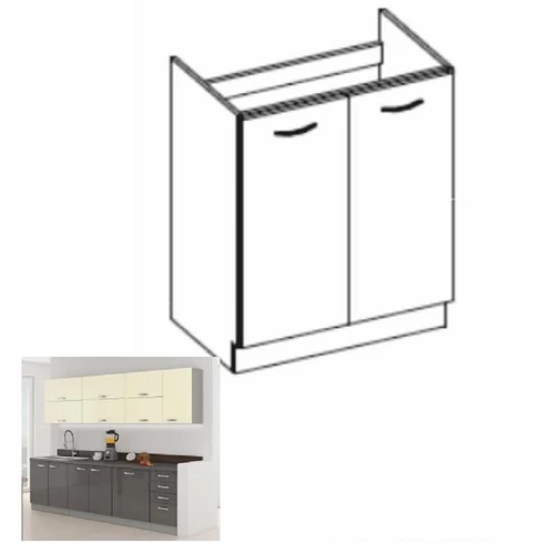 Elegáns szürke fényezésű mosdókagylószekrény