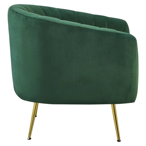 sötétzöld Velvet szövet/gold króm-arany