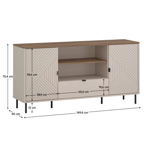 EYCO 2D1S/150 TV-asztal
