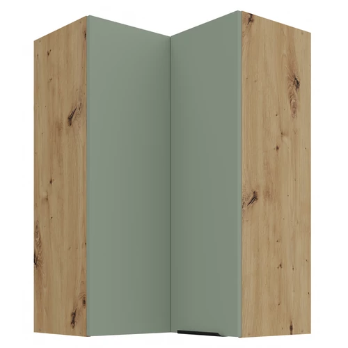 Felső sarokszekrény, aquamarine/artisan tölgy, ARSANY 60x60 GN-90 2F