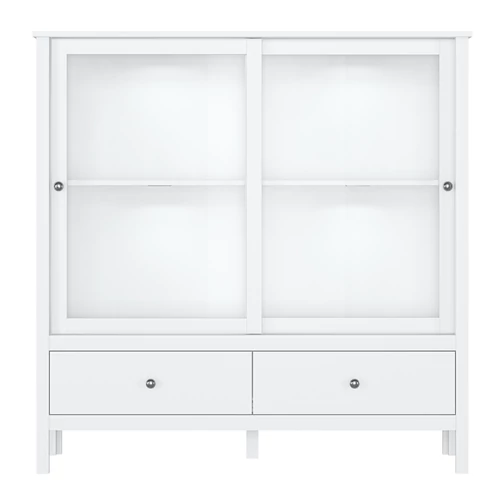 Alacsony vitrin 2W2S, fehér, OLJE