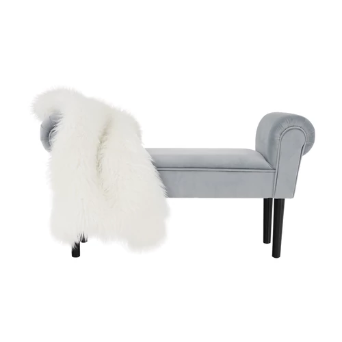 Elegáns velvet bódó  szürke árnyalatban