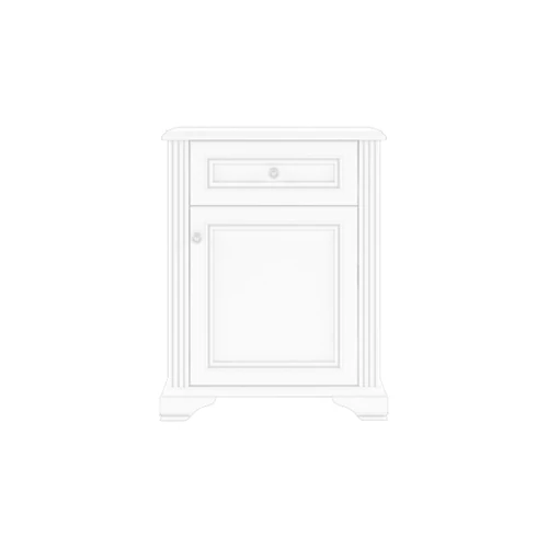 WHITE 007-1 komód 1D1S havas kőris/srebr fenyő