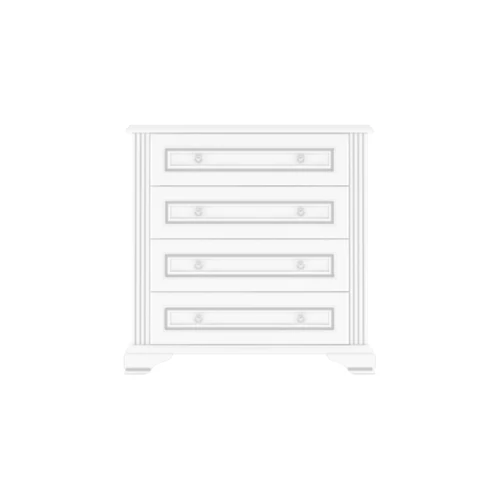 WHITE 008 komód 4S90 havas kőris/ezüst fenyő