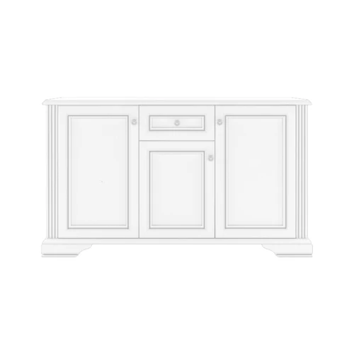 WHITE 009 komód 3D1S havas kőris/ezüst fenyő