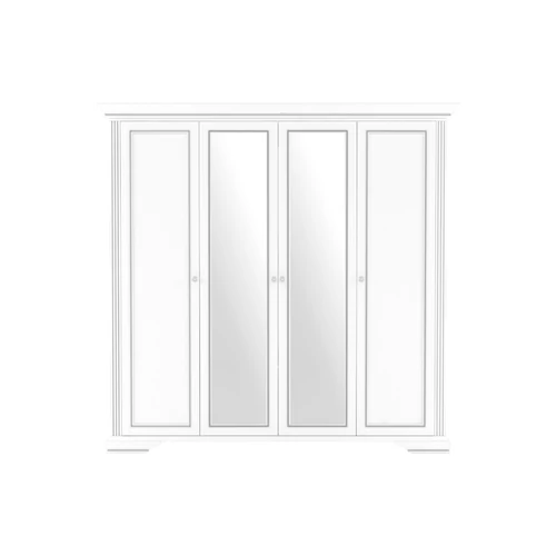 WHITE 014 szekrény 4D(2S) havas kőris/ezüst fenyő