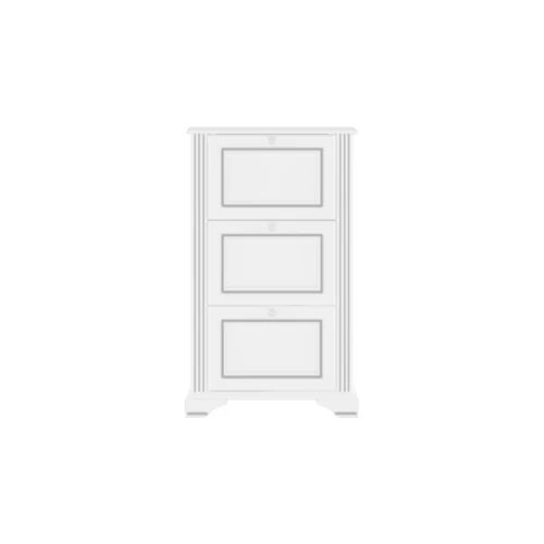 WHITE 019 cipősszekrény 3D havas kőris/ezüst fenyő