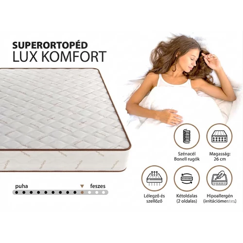 Conforto Superortopéd Lux Bonell-rugós 160x200 cm matrac – 26 cm