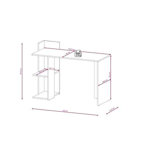 Modern dizájn  tölgy bevonattal  PACO PC 01 íróasztal artisan tölgy