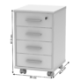 Kép 2/4 - Zárható irodai konténer, fehér, JOHAN 2 NEW 12