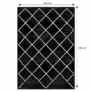 Kép 2/3 - Szőnyeg, fekete/minta, 100x150  cm, MATES TYP 1