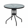Kép 1/14 - Étkezőasztal fekete acél edzett üveg BORGEN TYP 2