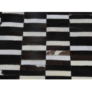 Kép 1/9 - Luxus bőrszőnyeg, barna /fekete/fehér, patchwork, 141x200, bőr TIP 6