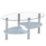 Kép 1/2 - Dohányzóasztal acél átlátszó üveg tejüveg WAVE NEW