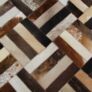 Kép 6/13 - Luxus bőrszőnyeg, barna/fekete/bézs, patchwork, 120x180 , bőr TIP 2
