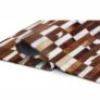 Kép 5/8 - Luxus bőrszőnyeg, barna /fehér, patchwork, 69x140, bőr TIP 5