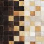 Kép 5/10 - Luxus bőrszőnyeg, fehér/barna /fekete, patchwork, 70x140, bőr TIP 7