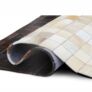 Kép 4/8 - Luxus bőrszőnyeg, fehér/barna /fekete, patchwork, 170x240, bőr TIP 7