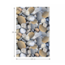 Kép 3/7 - Szőnyeg, színes, minta kövek, 80x120, BESS