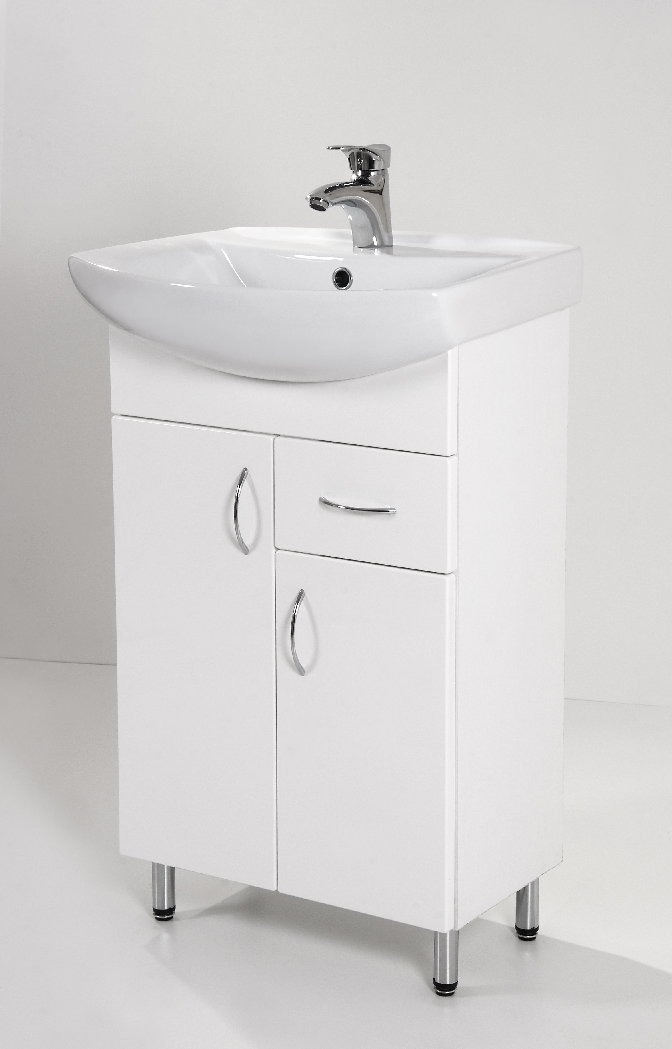 Standard 55F mosdós fürdőszoba szekrény, mosdókagylóval
