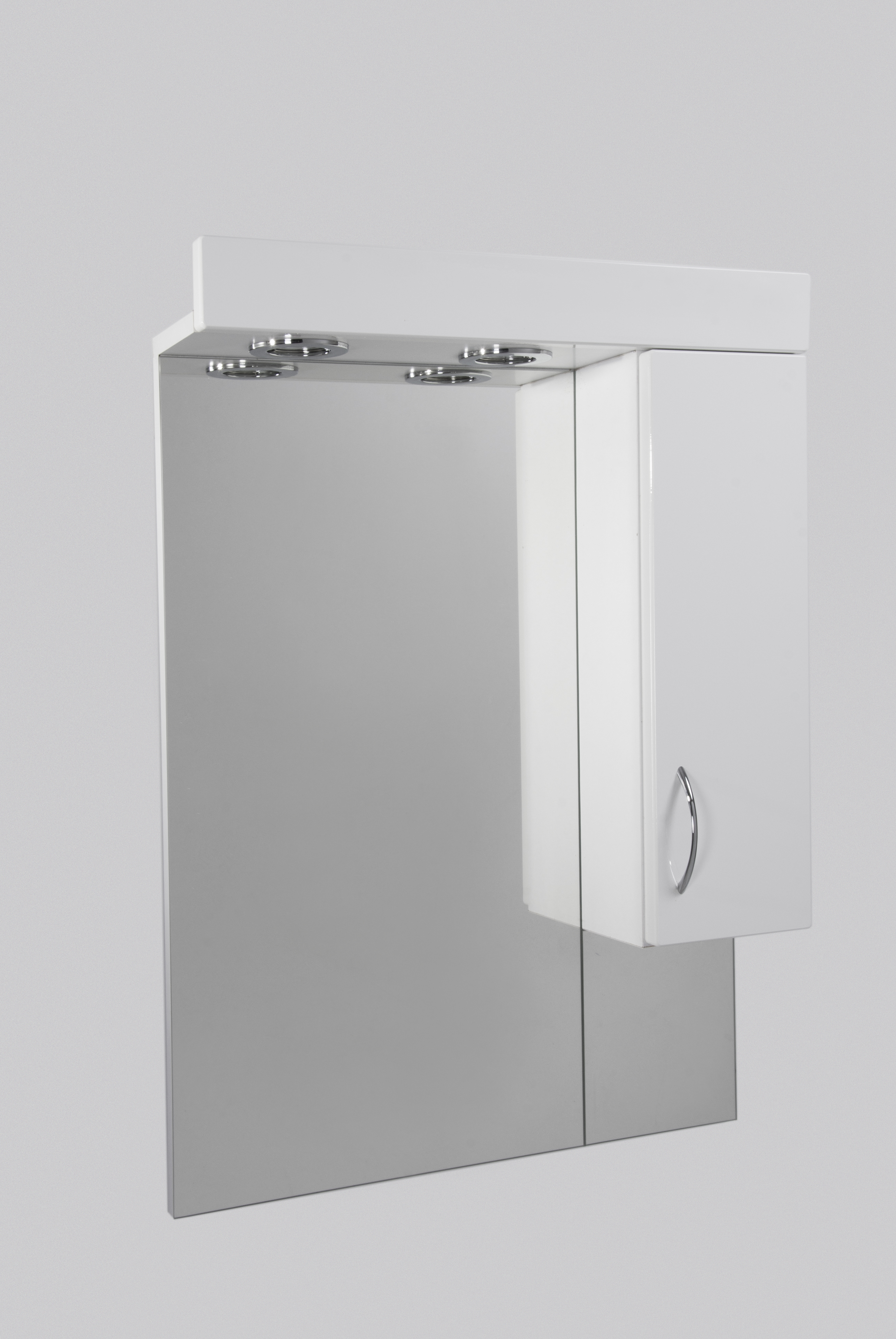 Standard 55SZ fürdőszobai tükör polcos kis szekrénnyel és 2db szpottal