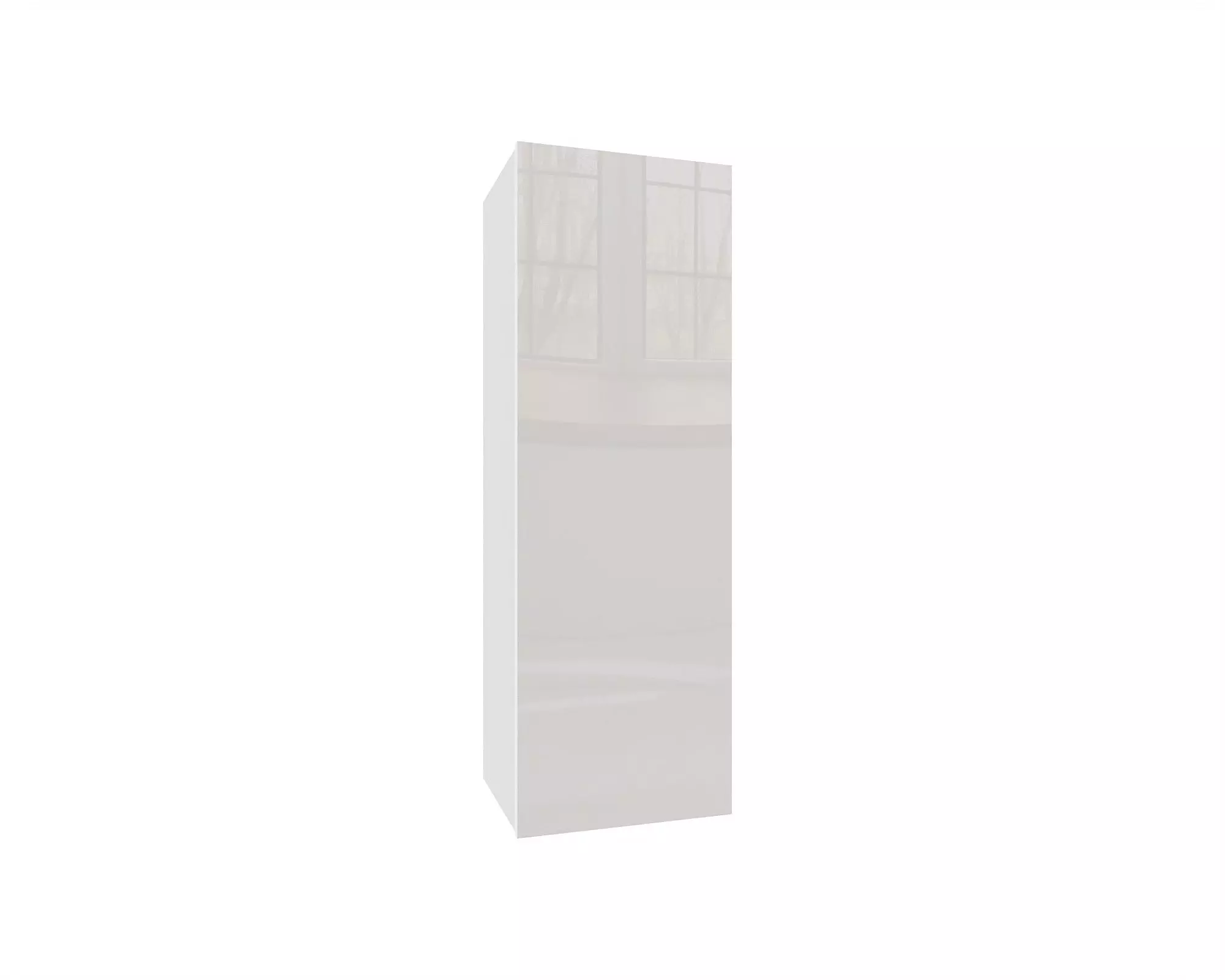 IZUMI 22 WH magasfényű fehér/fehér fali polcos szekrény 105 cm