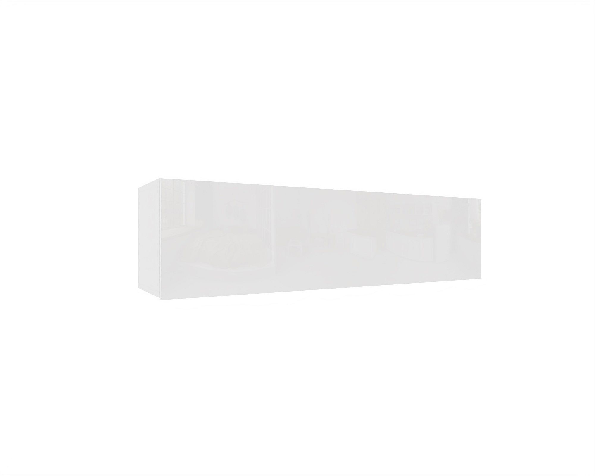 IZUMI 33 WH magasfényű fehér polcos szekrény 140 cm