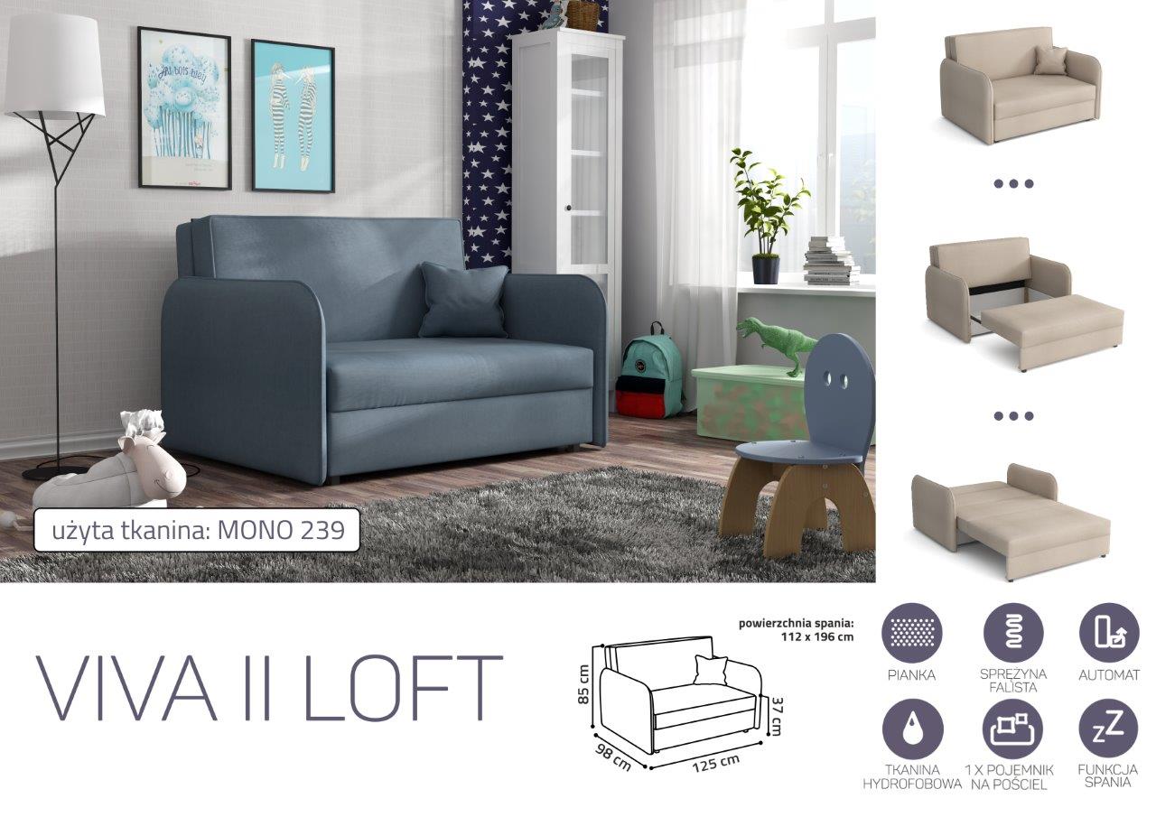 VIVA LOFT III. előre nyíló rugós kanapé