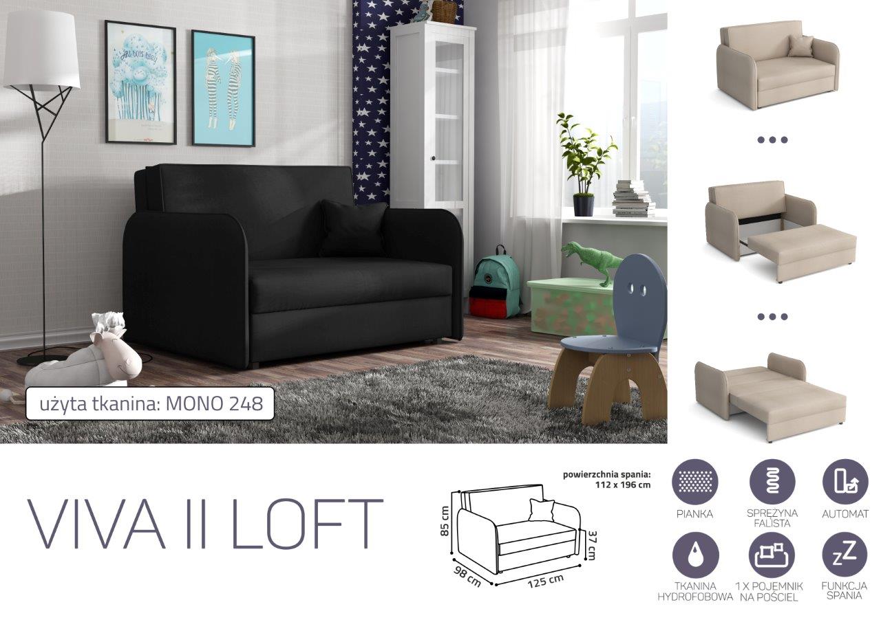 VIVA LOFT II. előre nyíló rugós kanapé