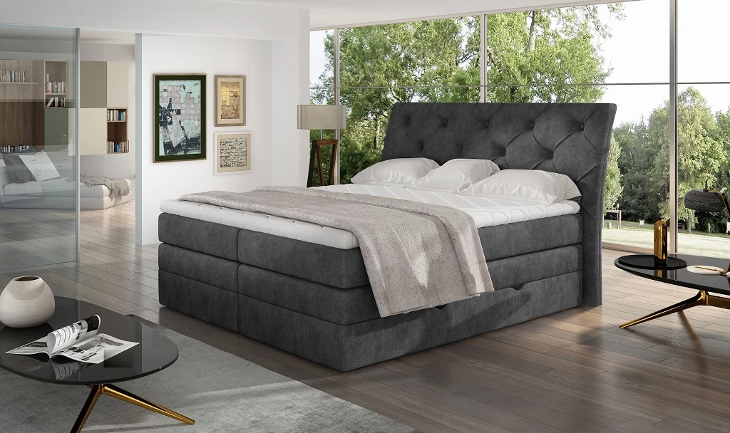 Mirabel 160x200 boxspring ágy  szürke