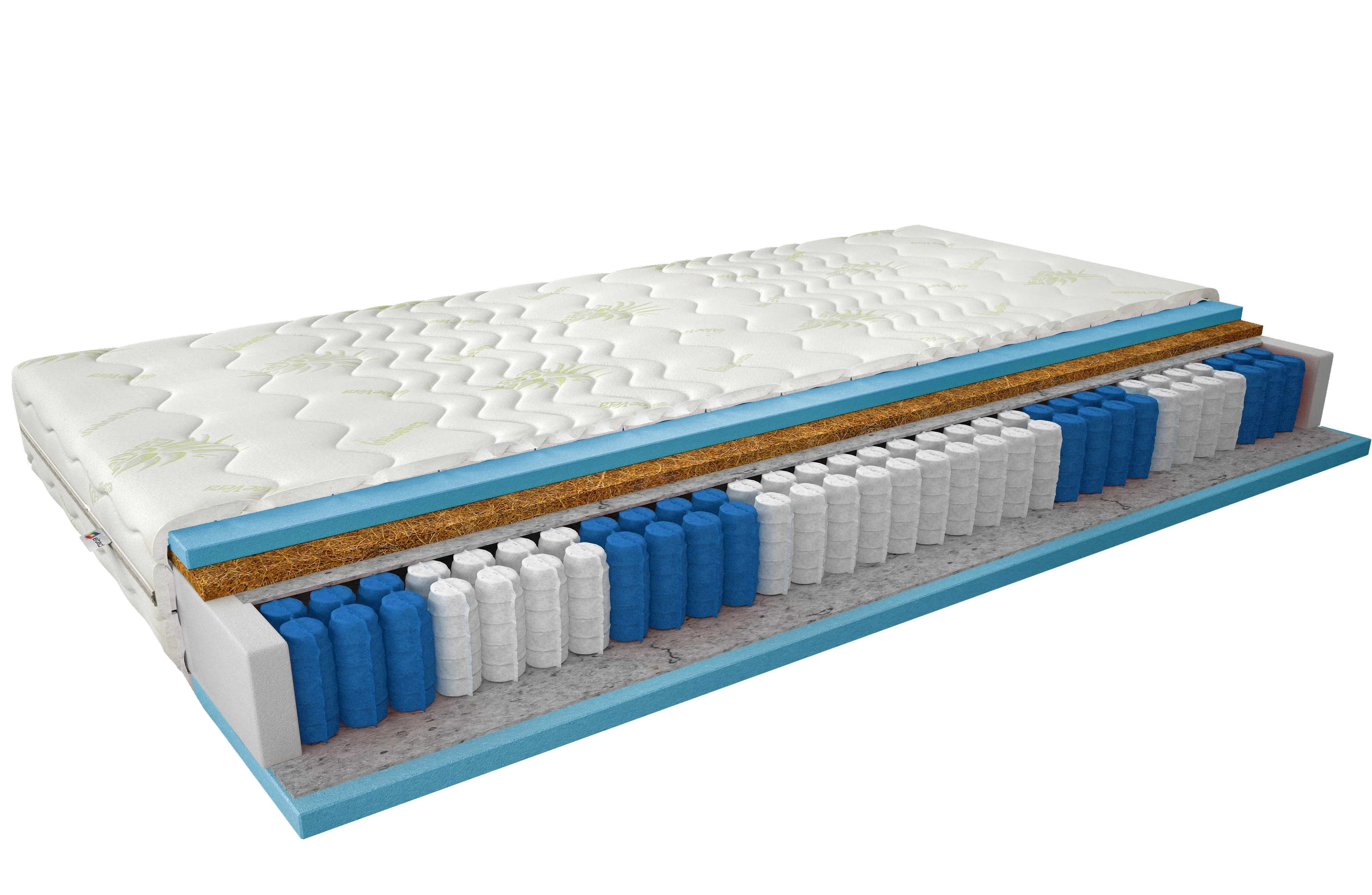 Paola zsebmatracok 200x200 aloevera matrac, fehér