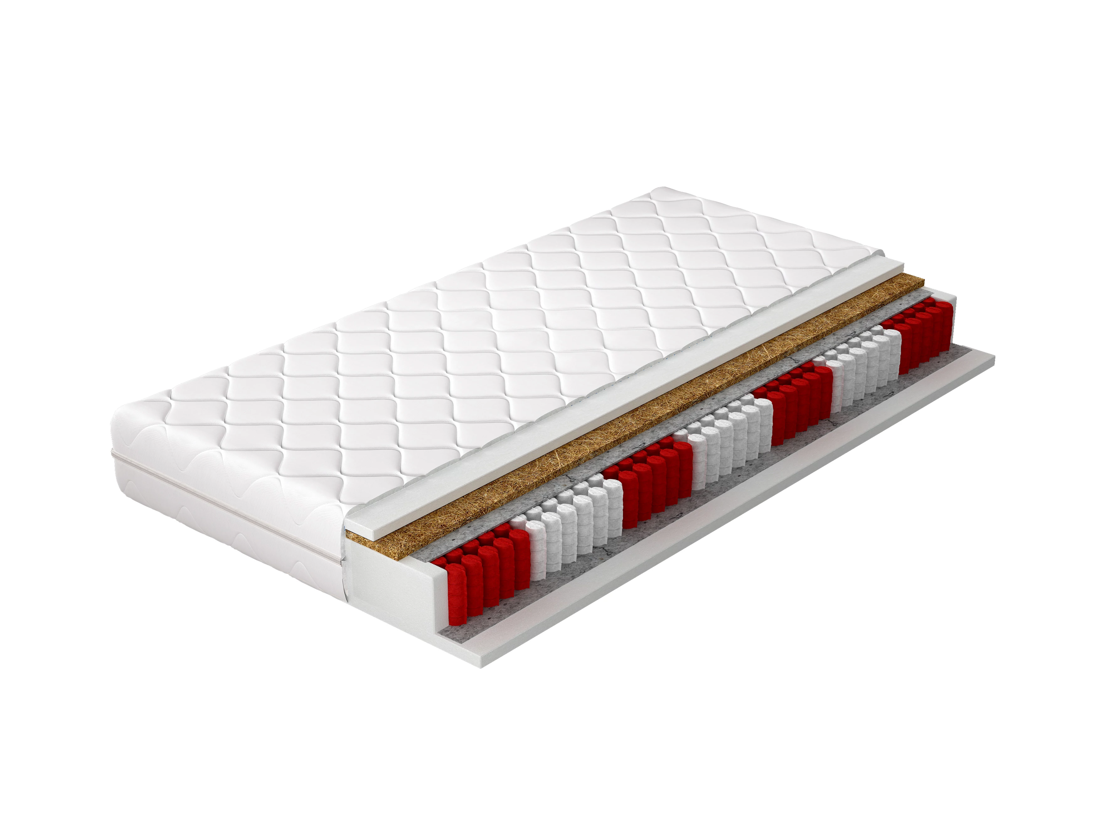 Multipocket matracok amore 90x200 hipoallergén huzat matrac, fehér