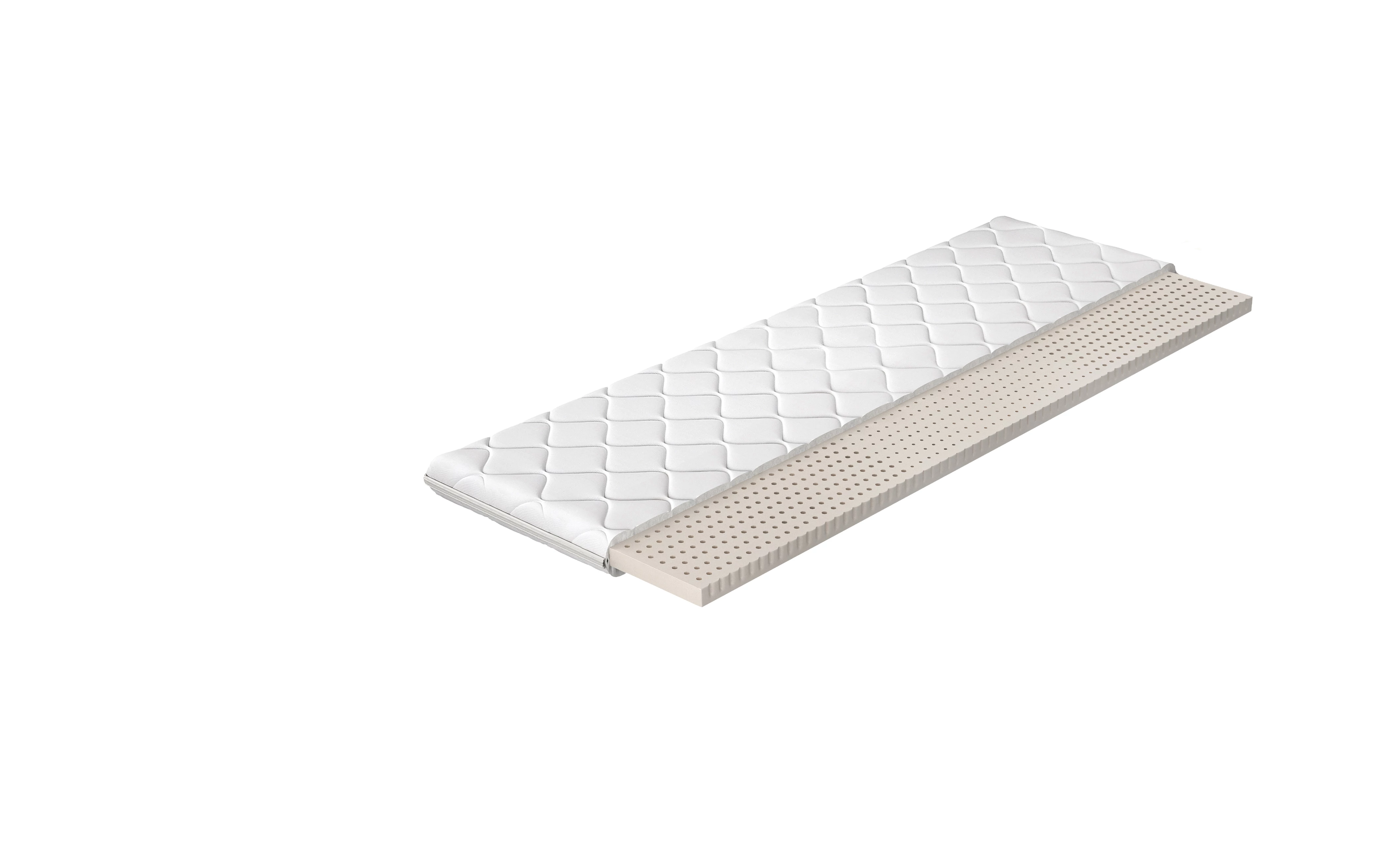 Topper latex 90x200 hipoallergén huzat matrac, fehér