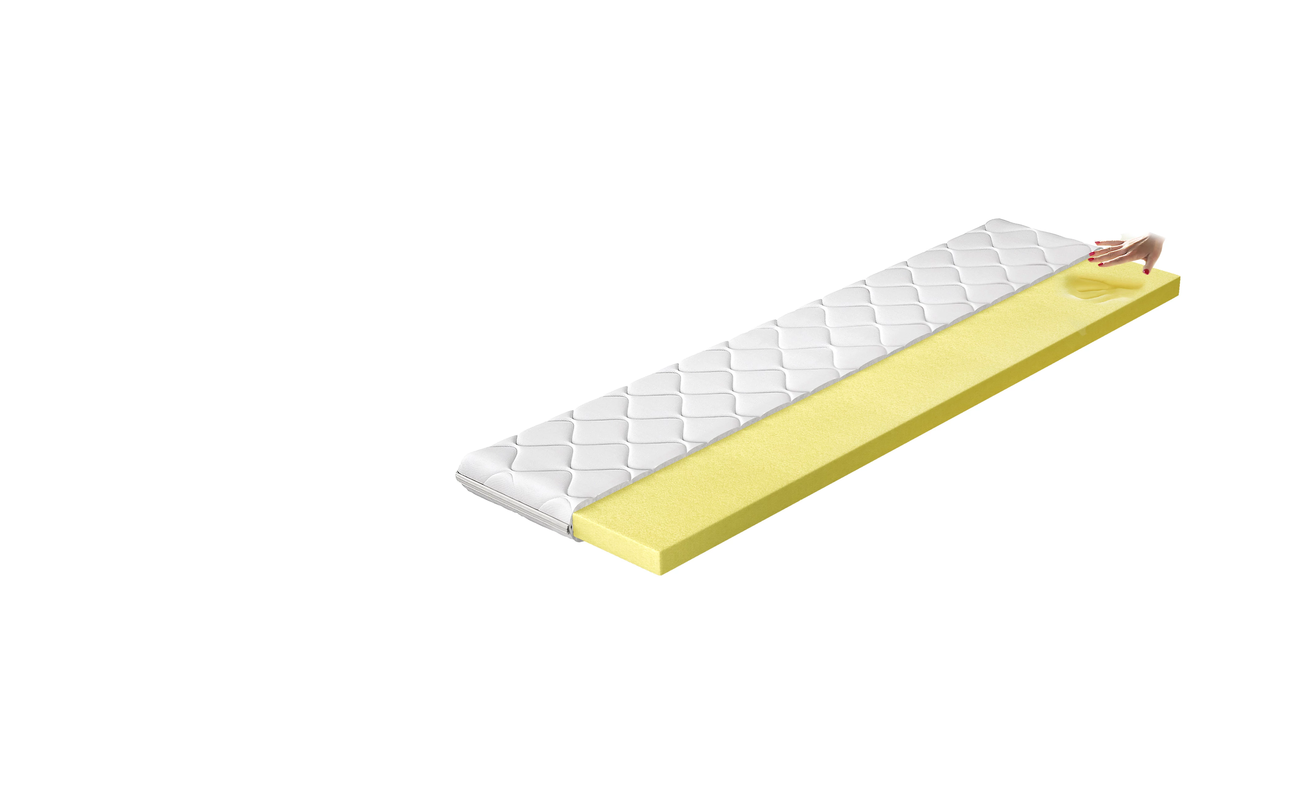 Topper visco 80x200 hipoallergén huzat matrac, fehér
