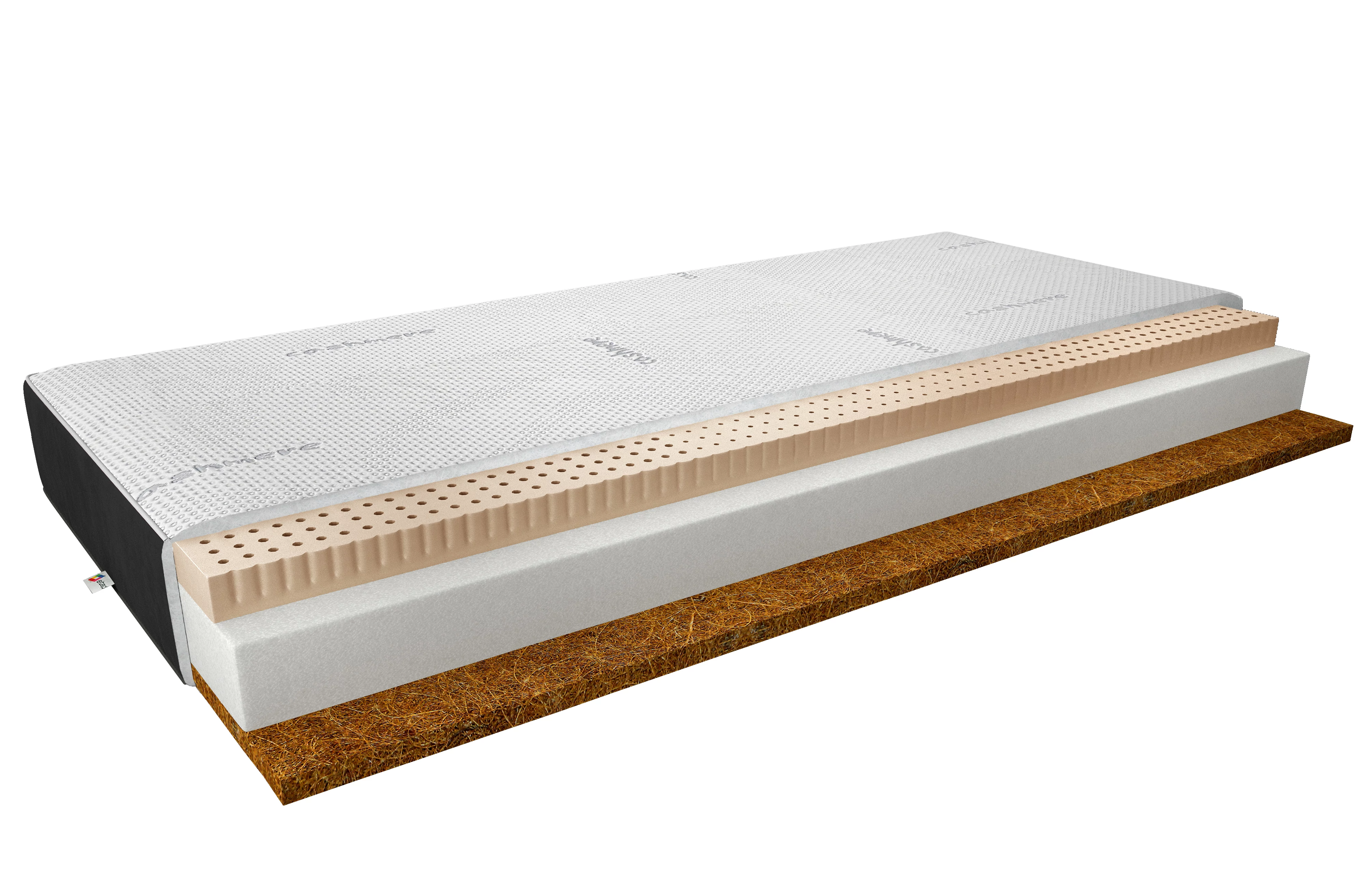 Latex matracok mokka 200x200 cashmere + fekete bársony matrac, fehér