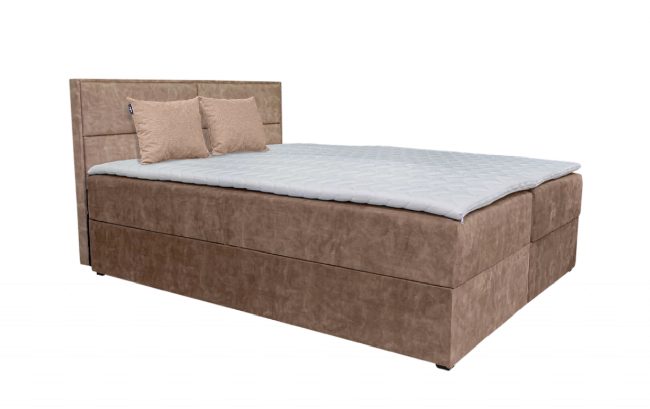 Aramis boxspring ágy, bézs (160 cm)