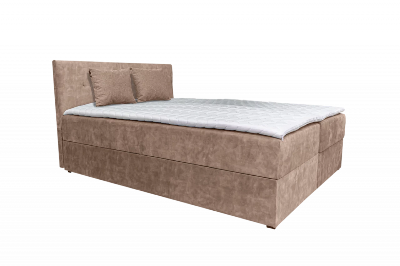 Atos boxspring ágy, bézs (160 cm)