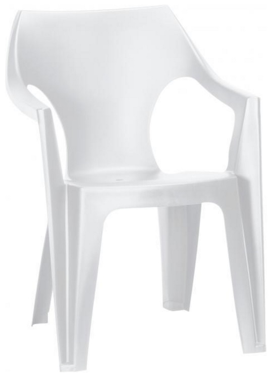 Curver Dante alacsony támlás műanyag kerti szék, fehér